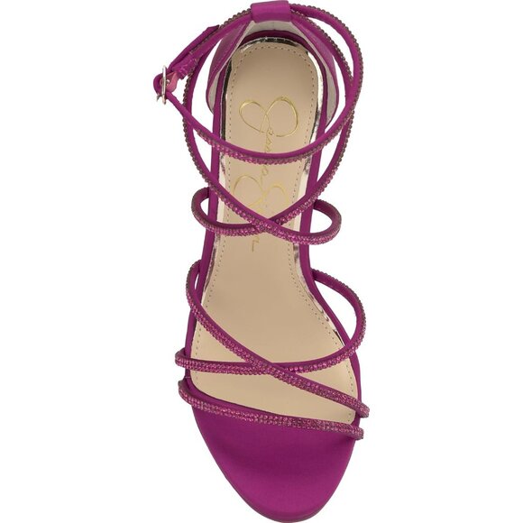 Jessica Simpson Womens Textile Mulberry Open Toes Ankle Strappy Dress Sandal - Picture 5 of 7